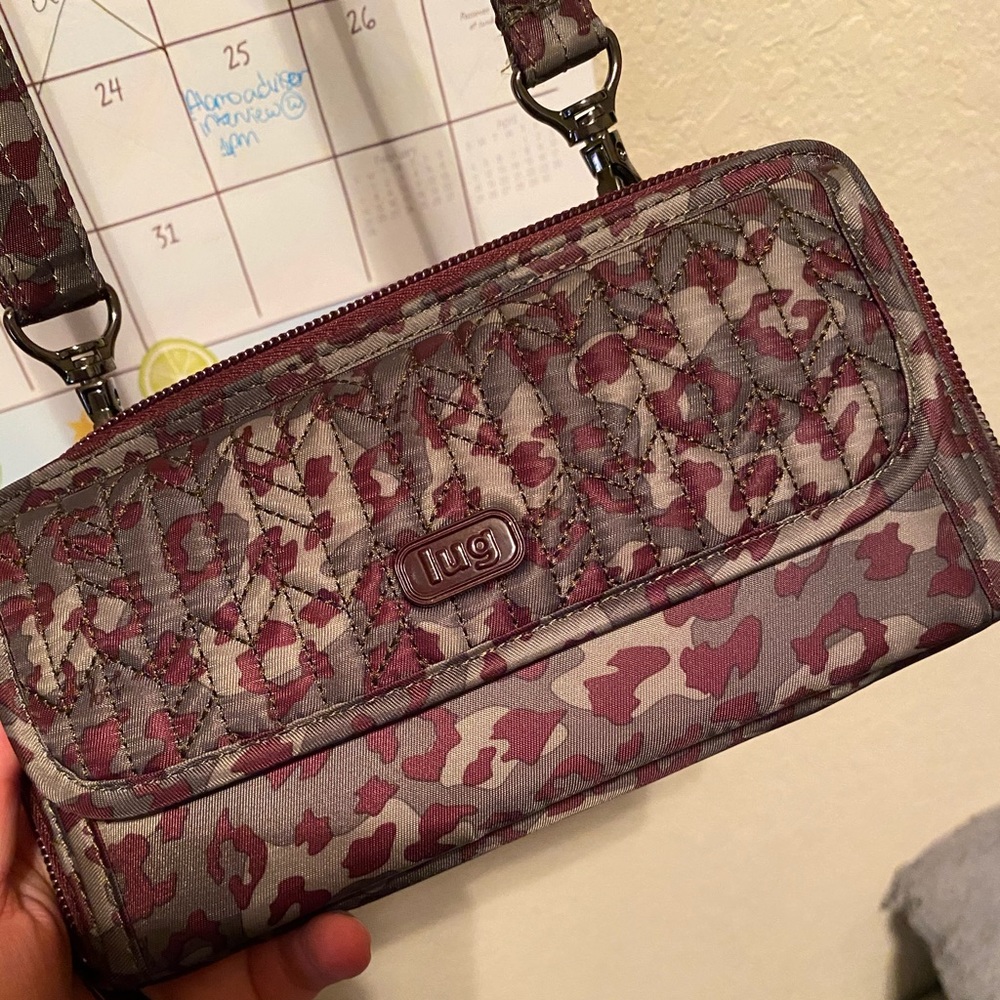 Lug Kickflip Cheetah Print Crossbody Wallet